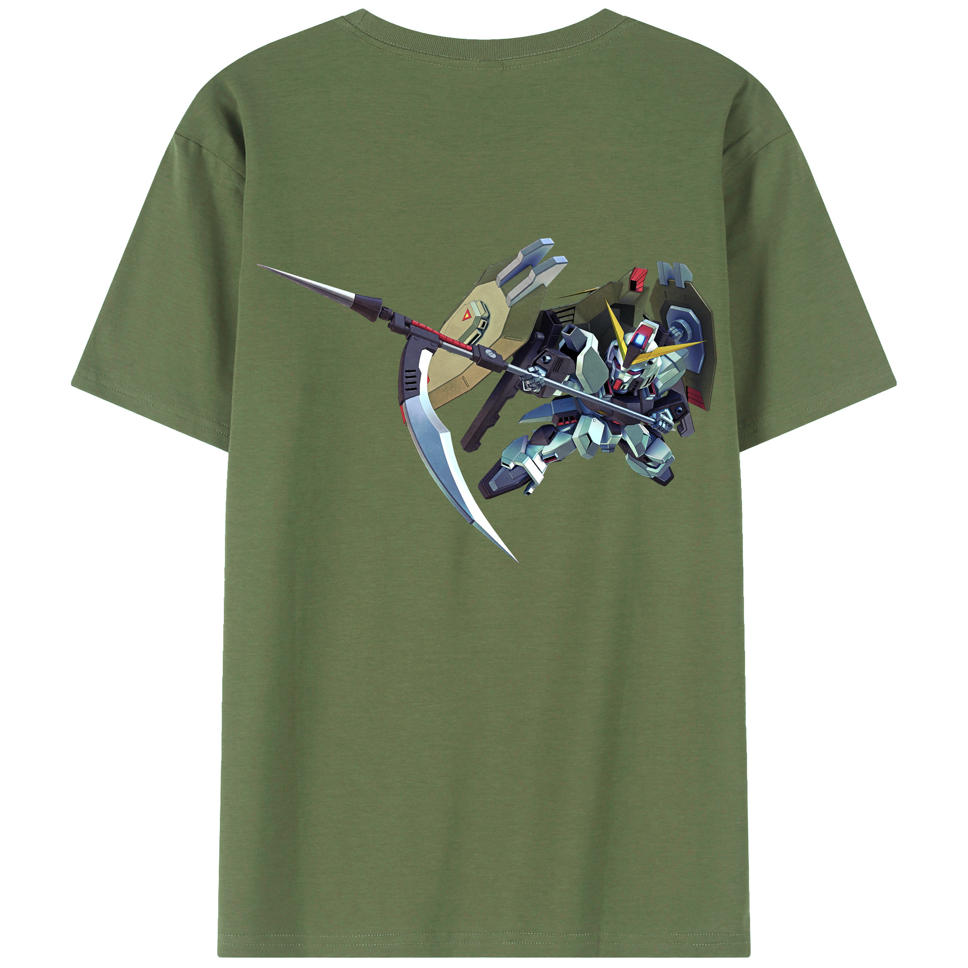 （画像用） 機動戦士ガンダム Mobile Suit Gundam 綿100％ メンズ半袖Tシャツ（バックプリント） 通気性